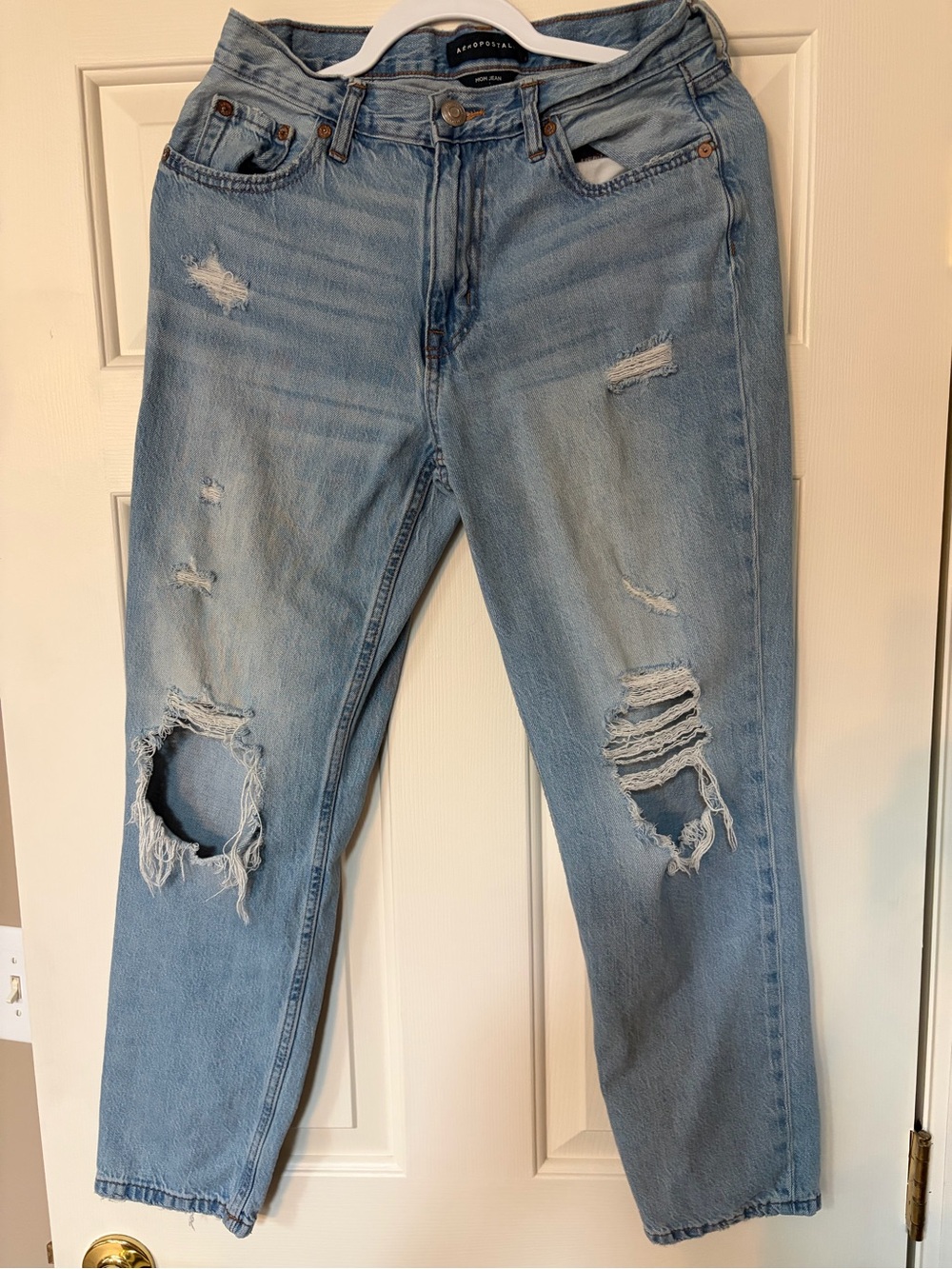 Aeropostale Light Blue Distressed Boyfriend Jeans